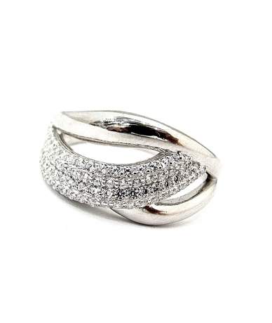 Ródiumozott női ezüst gyűrű.
