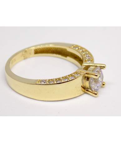 Sárga arany köves gyűrű