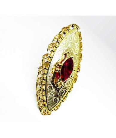 Piros köves barokk gyűrű