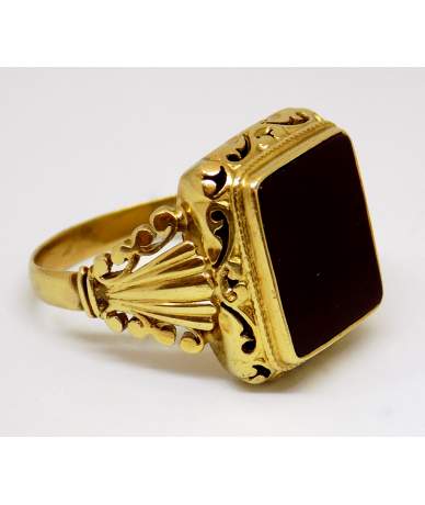 Sárga arany köves pecsétgyűrű