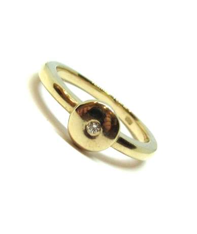 Sárga arany brill gyűrű