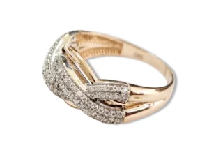 rosegold pavé gyűrű