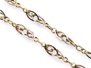 14k fehér–sárga arany lánc